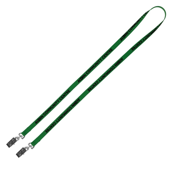 Culver 3/8" Width Dual Attachment Silkscreen Polyester Lanya