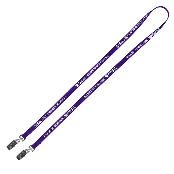 Culver 3/8" Width Dual Attachment Silkscreen Polyester Lanya