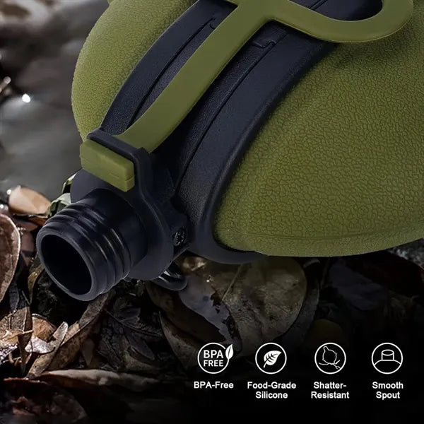 Silicone Foldable Water Bottles with Support Plate