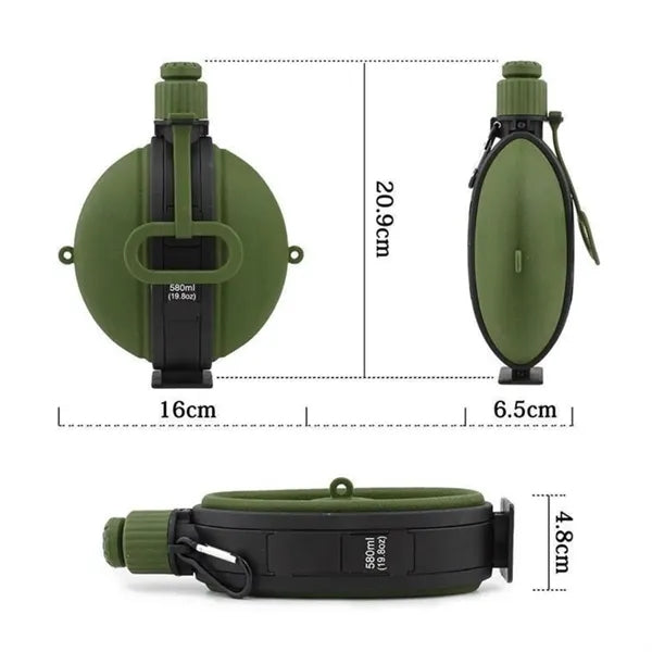 Silicone Foldable Water Bottles with Support Plate