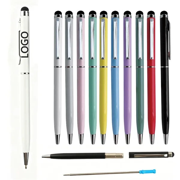 Metal Retractable Stylus Ballpoint Pen
