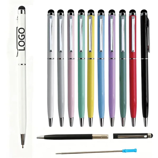 Metal Retractable Stylus Ballpoint Pen