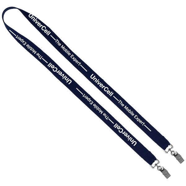 Culver 3/8" Width Dual Attachment Silkscreen Polyester Lanya