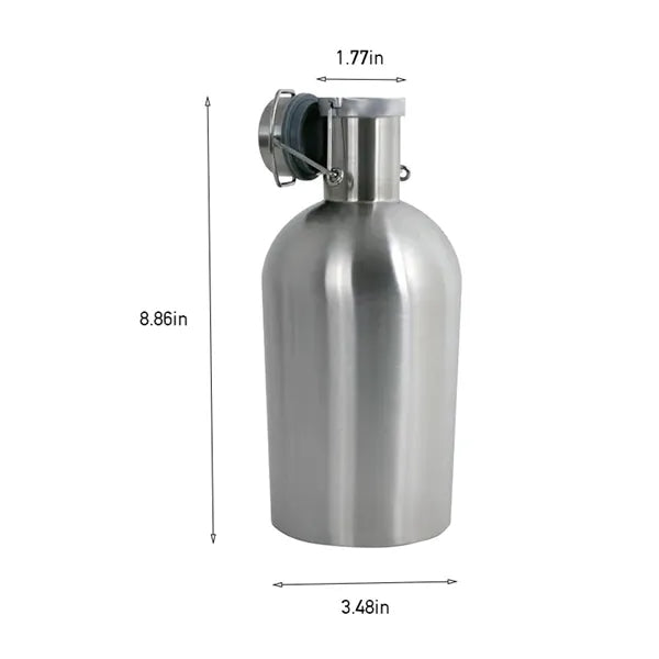 34oz Stainless Steel Beer Growler for Camping Picnics