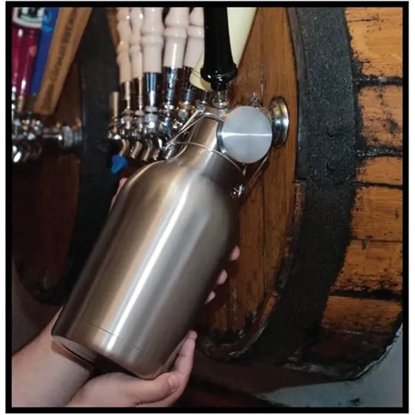 34oz Stainless Steel Beer Growler for Camping Picnics