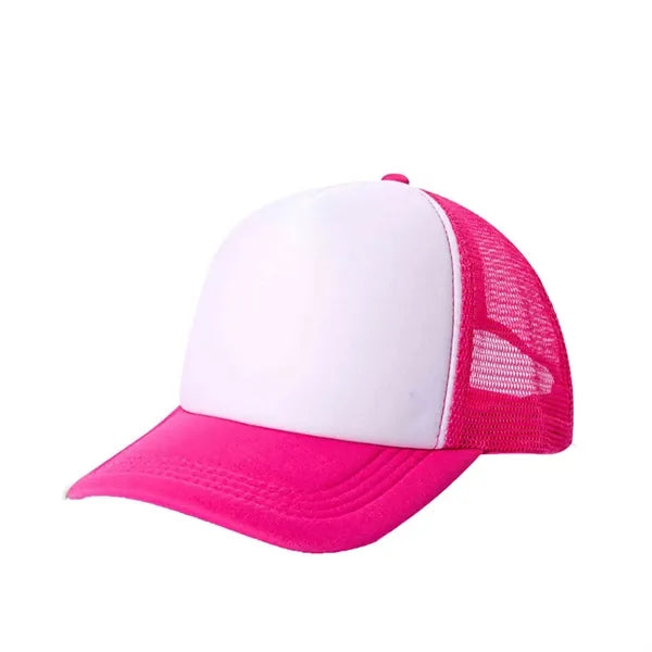 Breathable Foam Two-tone Trucker Hat w/ Mesh Back