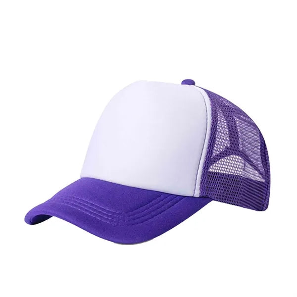 Breathable Foam Two-tone Trucker Hat w/ Mesh Back