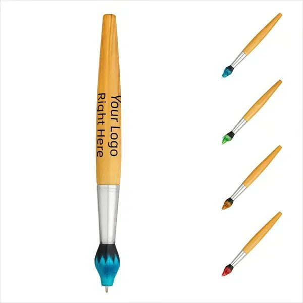 Logo Wood Grain Ballpoint Pen