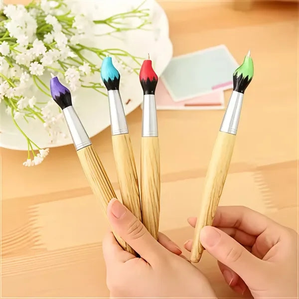 Logo Wood Grain Ballpoint Pen