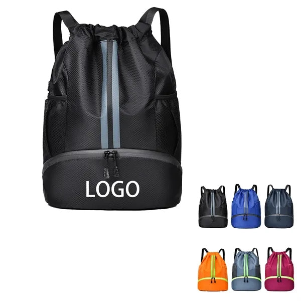 Large Capacity Heavy Duty Polyester Drawstring Backpack