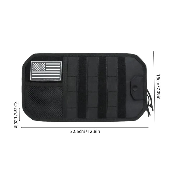 Tactical Visor Organizer Panel With Zipper Storage