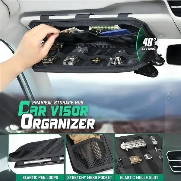 Tactical Visor Organizer Panel With Zipper Storage