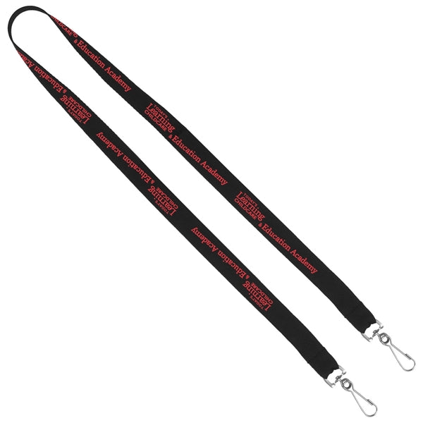 Culver 3/8" Width Dual Attachment Silkscreen Polyester Lanya