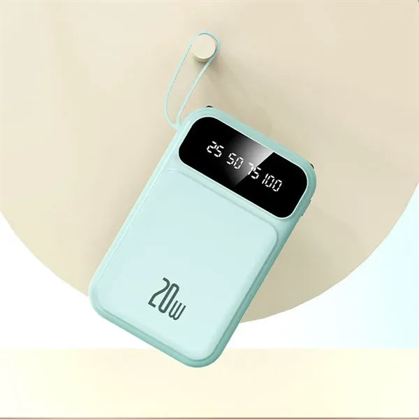 20000mAh Fast Charging Power Bank With Built-In 4 Cables