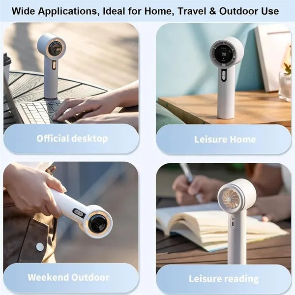 Portable Turbo Fan 100 Speeds USB Rechargeable Mini Cool