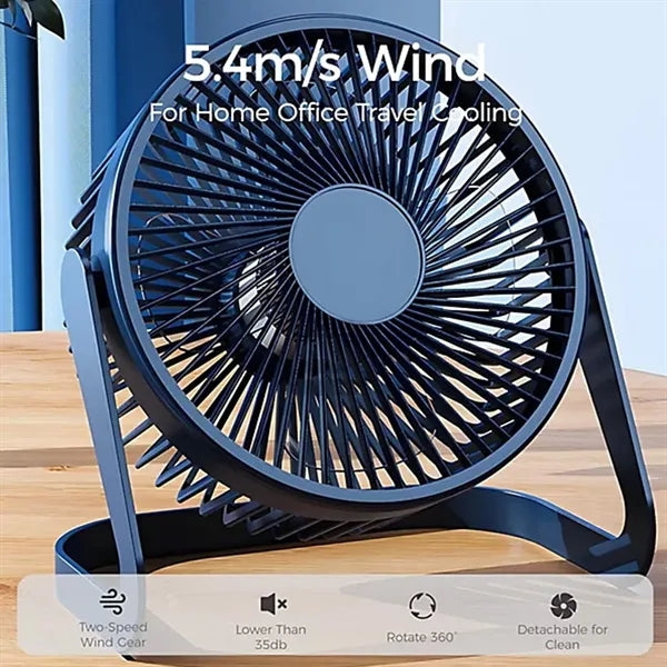 6 Inch Portable Cooling Fan Home Bedroom Travel Outdoor Use