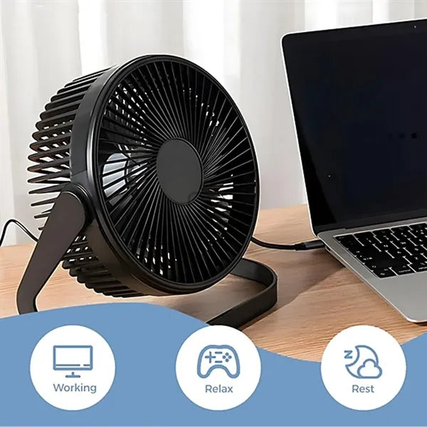 6 Inch Portable Cooling Fan Home Bedroom Travel Outdoor Use