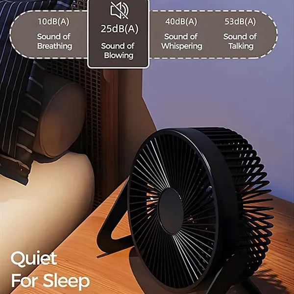 6 Inch Portable Cooling Fan Home Bedroom Travel Outdoor Use