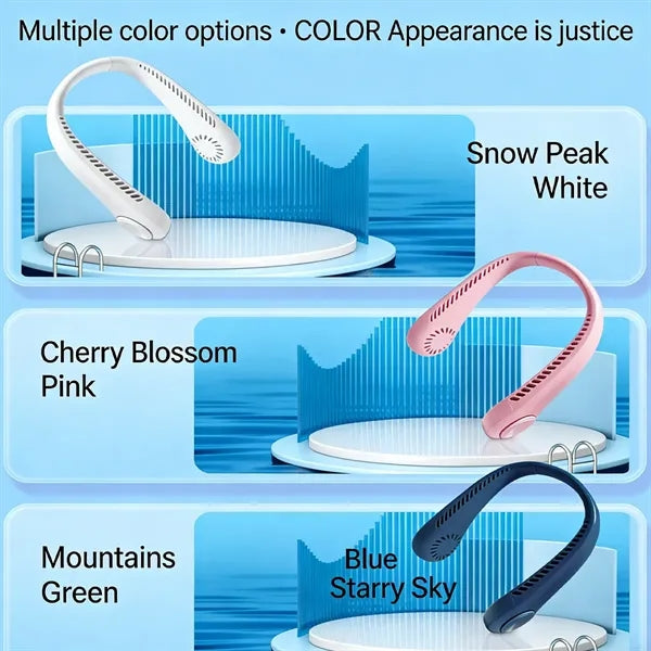 Blade Silent Cooling Neck Fan USB Work Travel Ready