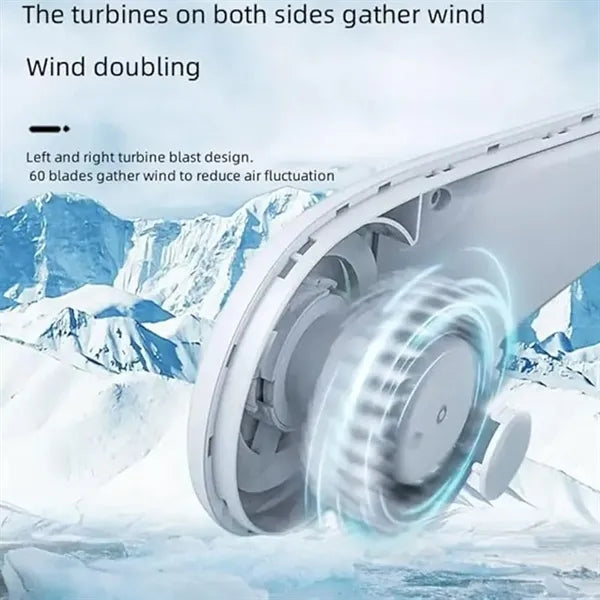 Blade Silent Cooling Neck Fan USB Work Travel Ready