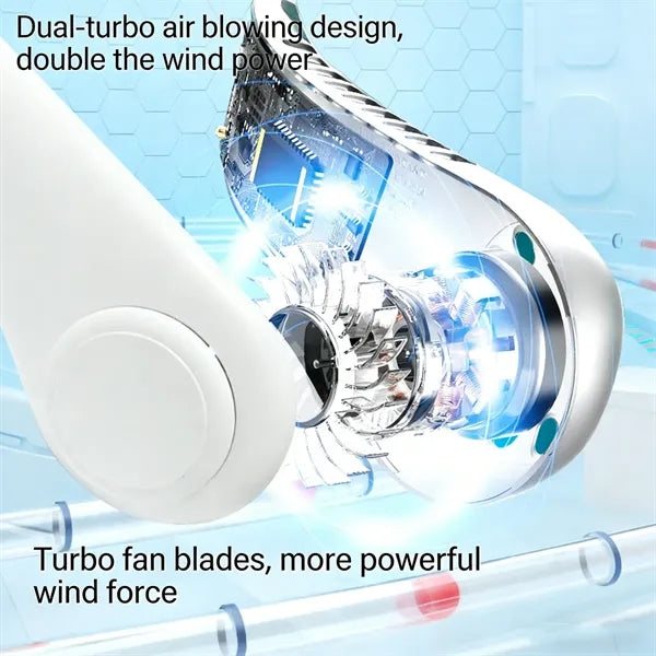 Blade Silent Cooling Neck Fan USB Work Travel Ready