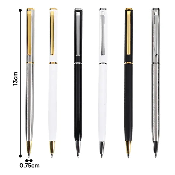 Slim Metal Twist Action Ballpoint Pen