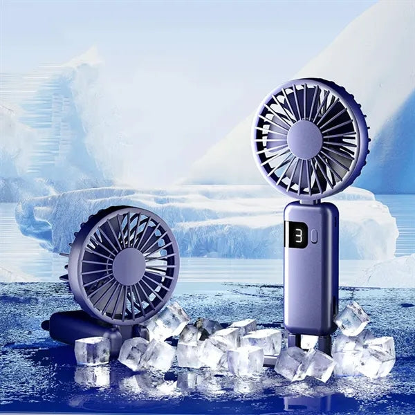 Portable Handheld Mini Fan, USB Rechargeable Desk Fan