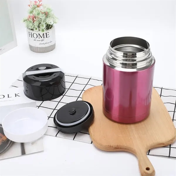 Stainless Steel Insulated Food Jar With Handle