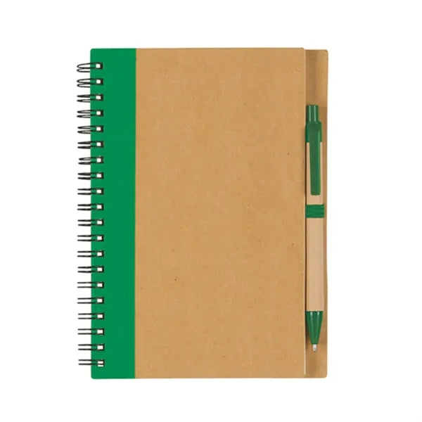 Eco Friendly Spiral Notebook with Pen