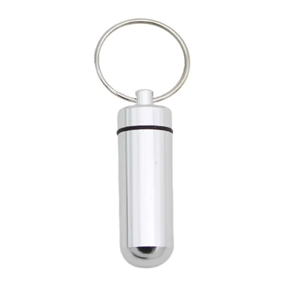 Aluminum Mini Pill Bottle with Keychain