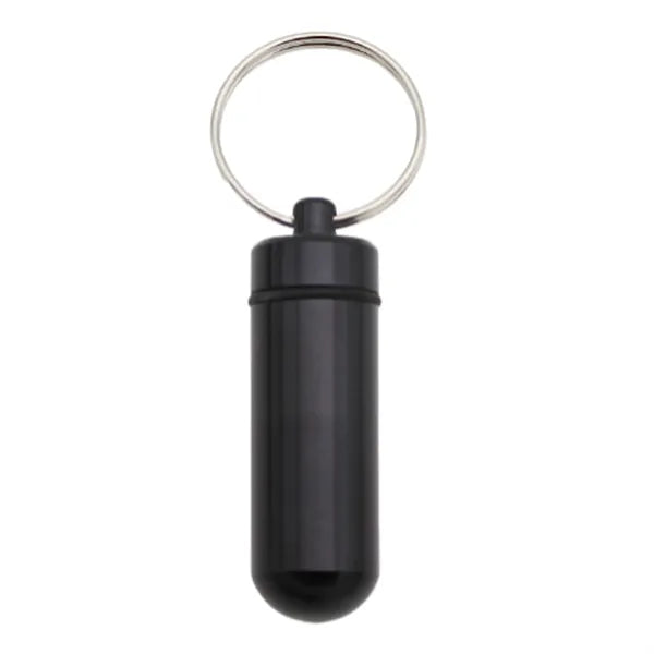 Aluminum Mini Pill Bottle with Keychain