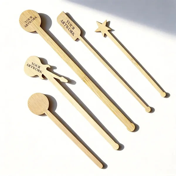 4.3" Premium Bamboo Food pick Coffee Stir Sticks