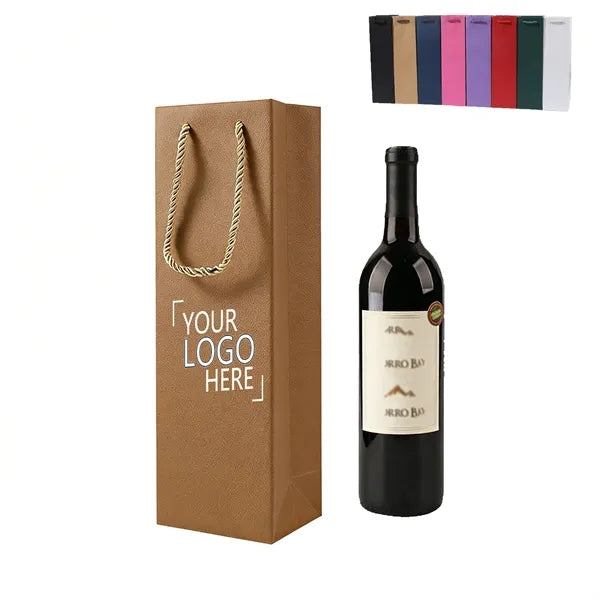 Printed Wine Bottle Gift Bag