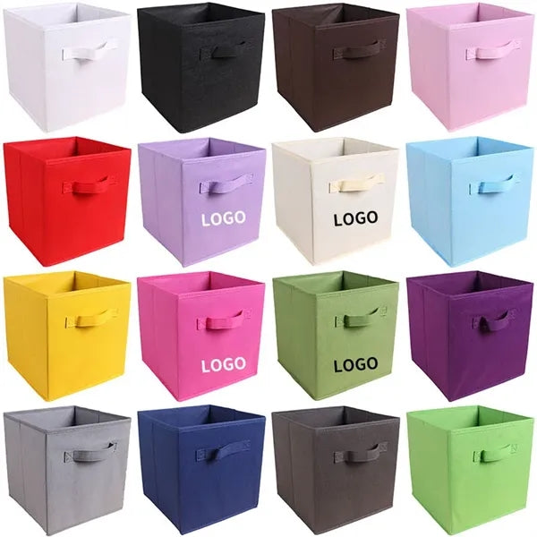 Collapsible Non-woven Storage Box With Handle