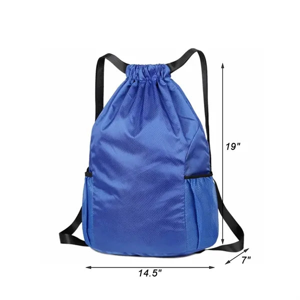 14"x19" Waterproof PU Drawstring Sports Backpack