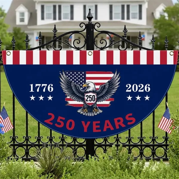 4th of July 250th Anniversary Decor Flag