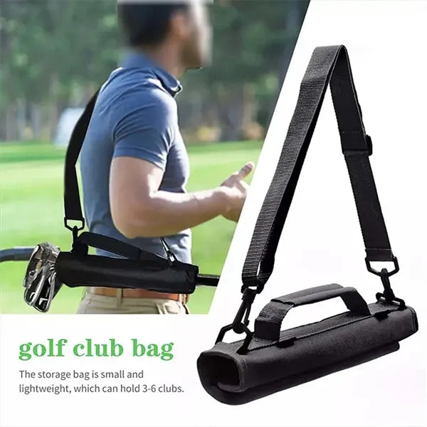 Mini golf club carrier sunday bag with shoulder strap