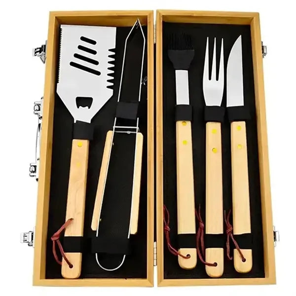 Stainless Steel BBQ Tools - 5 Pcs