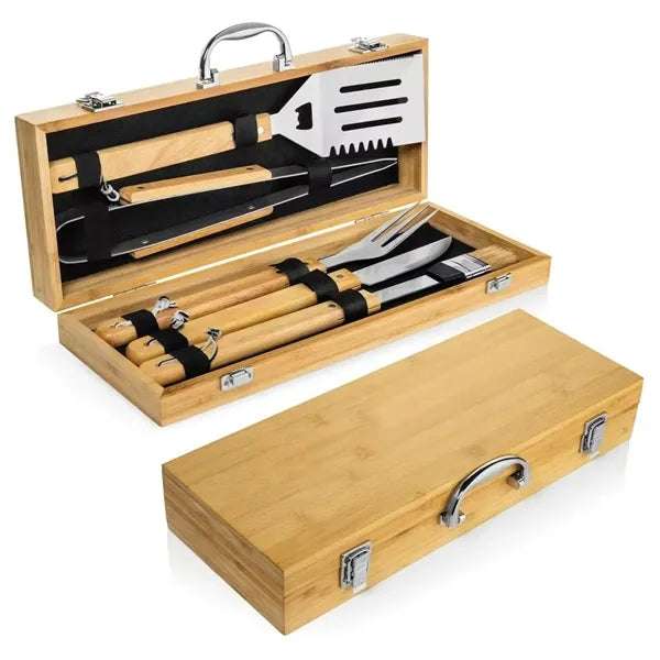 Stainless Steel BBQ Tools - 5 Pcs