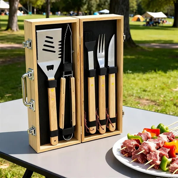 Stainless Steel BBQ Tools - 5 Pcs