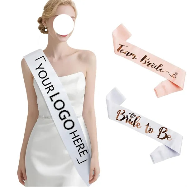 Bridal Party Sash with Custom Logo