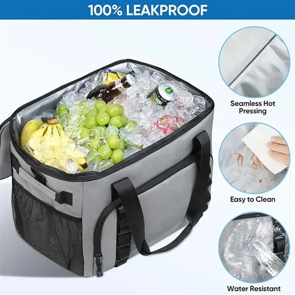 Soft sided cooler bag 40 can leakproof portable for camping