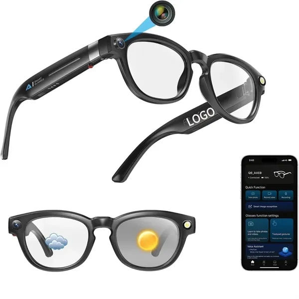 AI Smart Glasses with Camera, Video Recording Translation