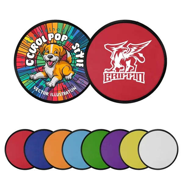 Collapsible Flying Disc with Pouch and Full-Color Imprint