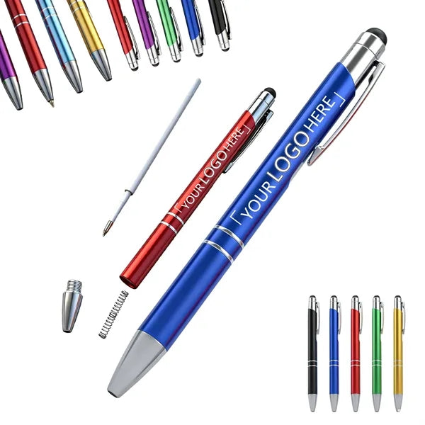 Logo 2 in 1 Metal Stylus Ballpoint Pen