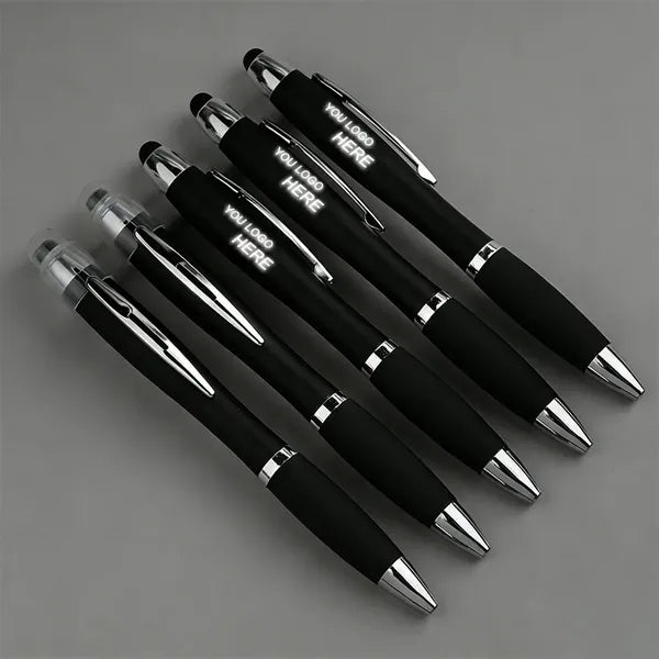 3-in-1 LED Illuminated Logo Stylus Ballpoint Pen