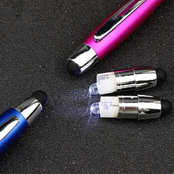 3-in-1 LED Illuminated Logo Stylus Ballpoint Pen