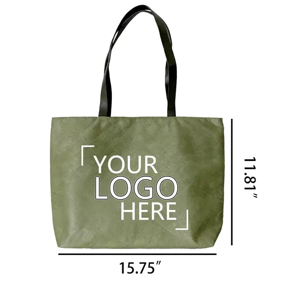Modern Tyvek Tote Bag Lightweight Kraft Paper Style Shopping