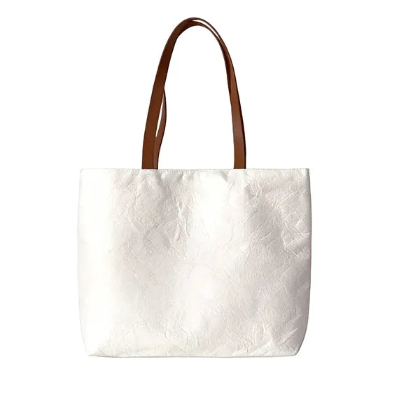 Modern Tyvek Tote Bag Lightweight Kraft Paper Style Shopping