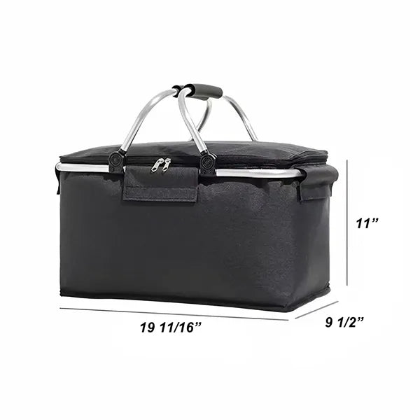 Collapsible Insulated Picnic Basket W/Handles